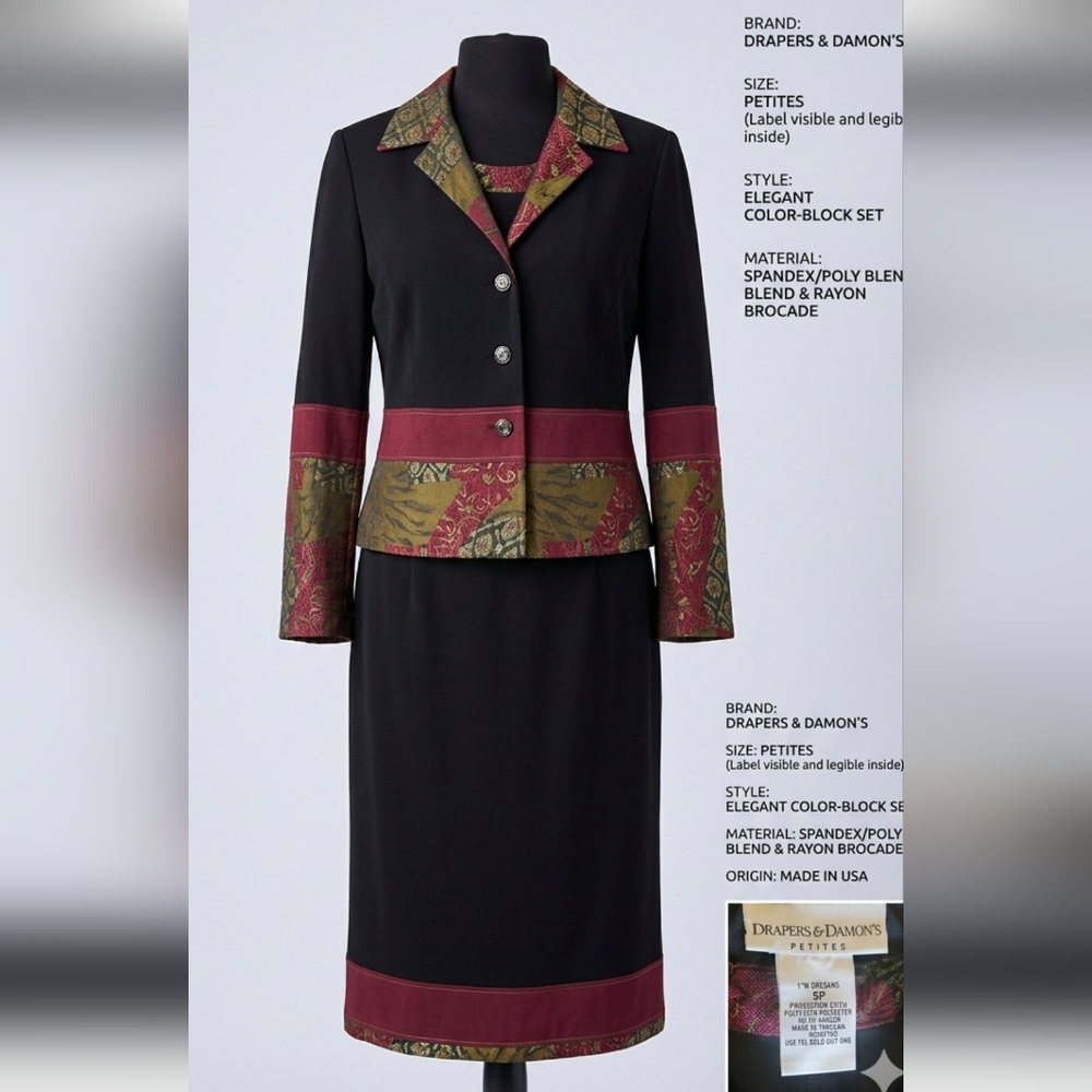 Drapers & Damons 2 Piece Set Dress & Jacket